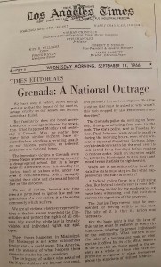 Grenada was in the national news more than once 