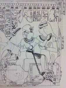 Note the "child" on the lap of the goddess. Note the feet on the crushed enemies under the throne of the goddess.