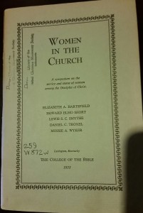 College of the Bible study of women in 1953. Makes no mention of Babcock.