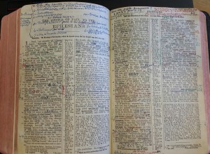 Ephesians heavily annotated by Moser in his main Bible 