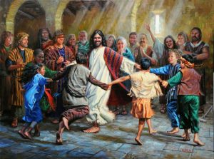 What a wonderful image ... Jesus dancing